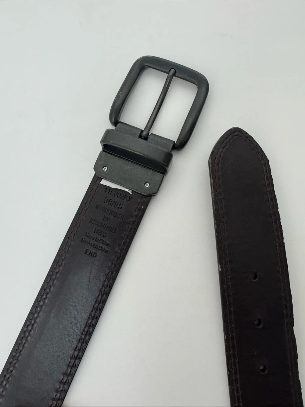 Levi’s Reversible Genuine Leather Belt Black Brown Silver Buckle Size 38/95